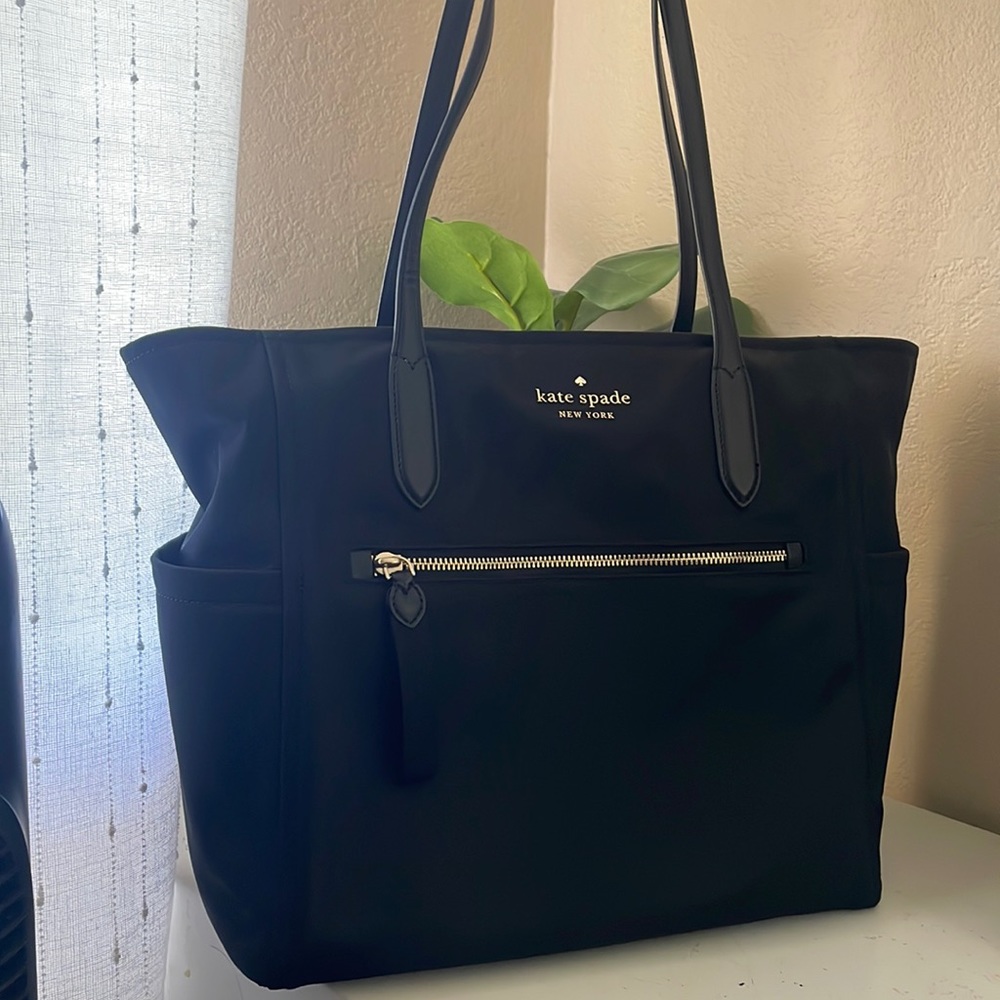 Black Gold Kate Spade Laptop Work Travel satchel